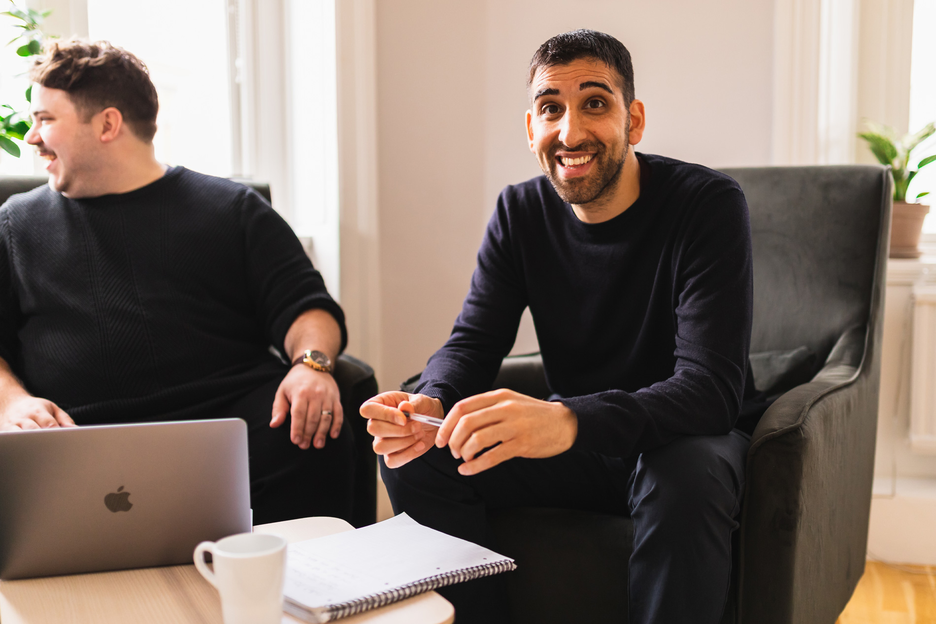 Smiling man in office